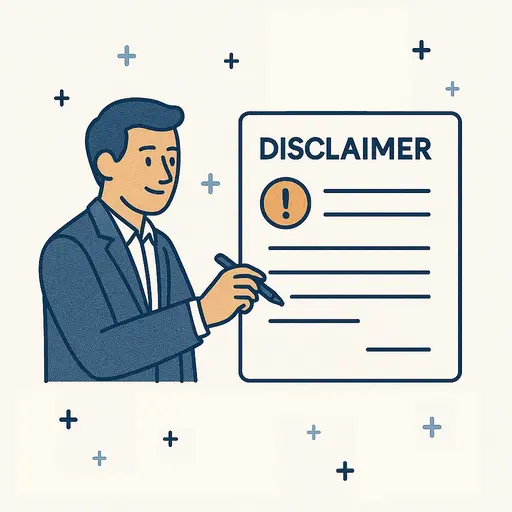 Paper that says disclaimer